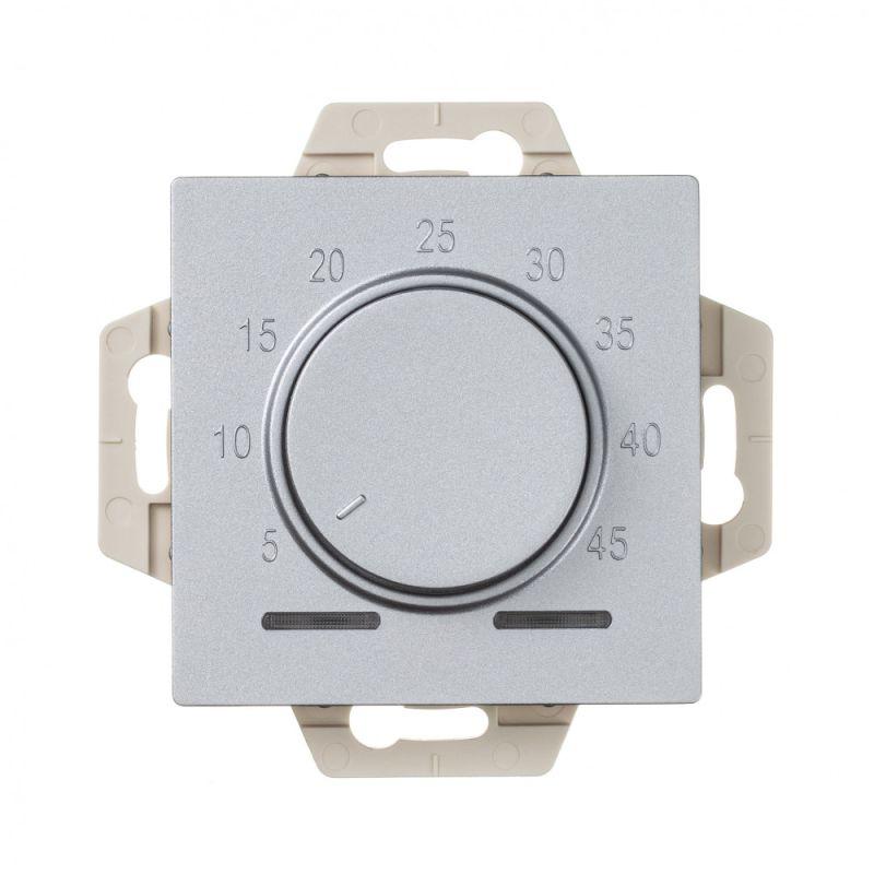 Механизм термостата ATLASDESIGN электрон. теплого пола с датчиком 10А алюм. SE ATN000335