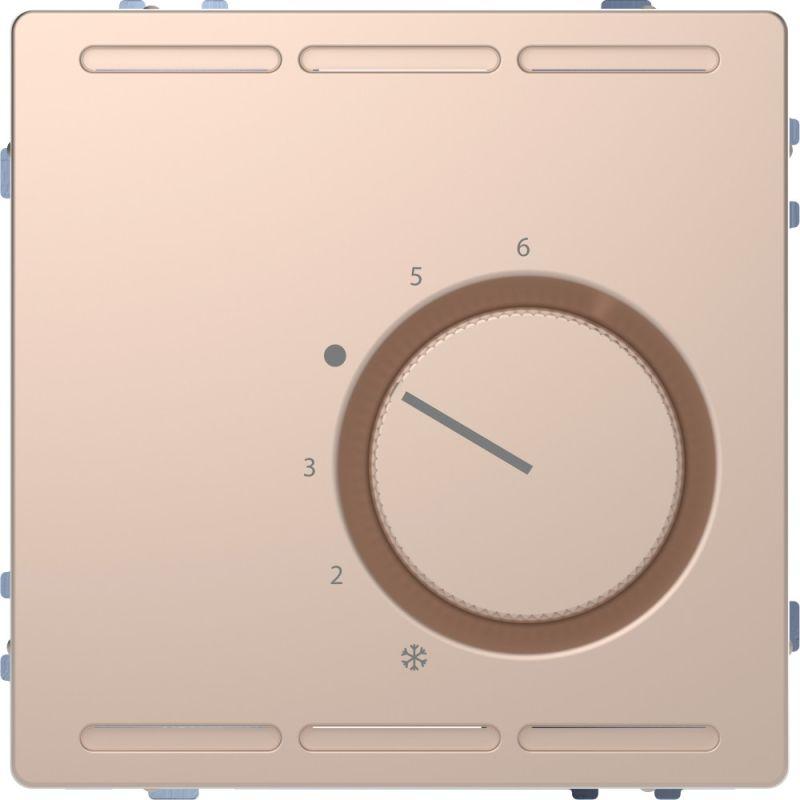 Терморегулятор Merten D-Life PlusLink с центральной платой с переключателем конт. 24В SD шампань SchE MTN5763-6051