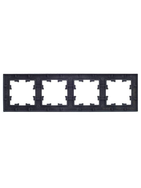 Рамка 4-м BRITE РУ-4-1-БрА металл алюм. IEK BR-M42-M-K47