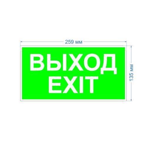 Этикетка самоклеящаяся INFO-SSA-116 бэклит "Выход-exit" для SSA-103 зел. Эра Б0057712