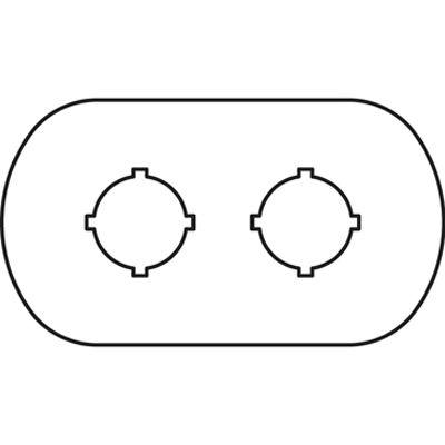 Шильдик MA6-1002 для пласт. кноп. поста 2 места ABB 1SFA611930R1002
