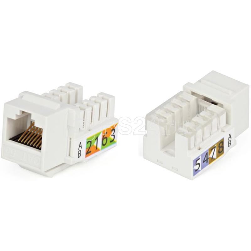 Вставка Keystone Jack RJ45 (8P8C) кат.5E Dual IDC KJ2-8P8C-C5e-90-WH бел. Hyperline 16289