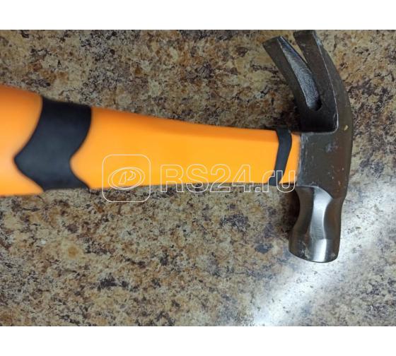 Молоток-гвоздодер 450г фибергласовая двухкомпонентн. ручка с магнитом Вихрь 73/6/8/8