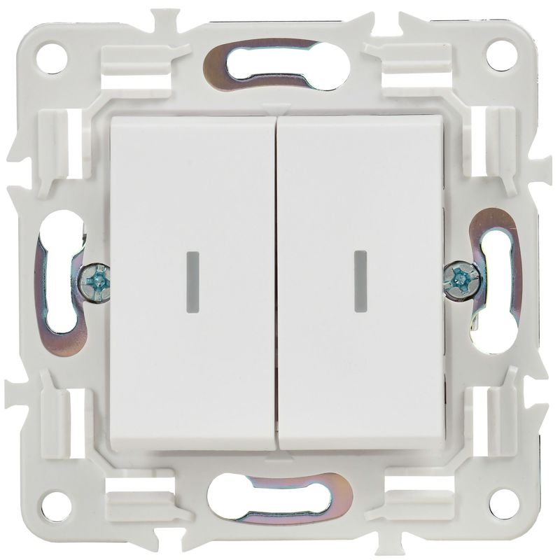 Выключатель 2-кл. SKANDY 10А SK-V09W с индикацией арктич. бел. IEK SK-V20-1-10-K01