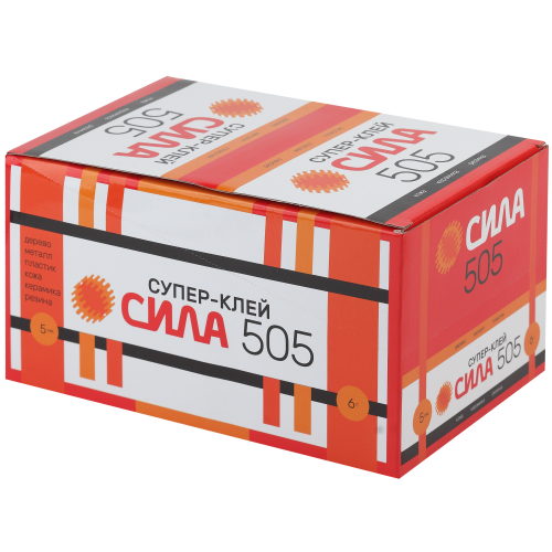 Супер-клей 6г 505-6 пластик (туба в кор.) СИЛА Б0033120