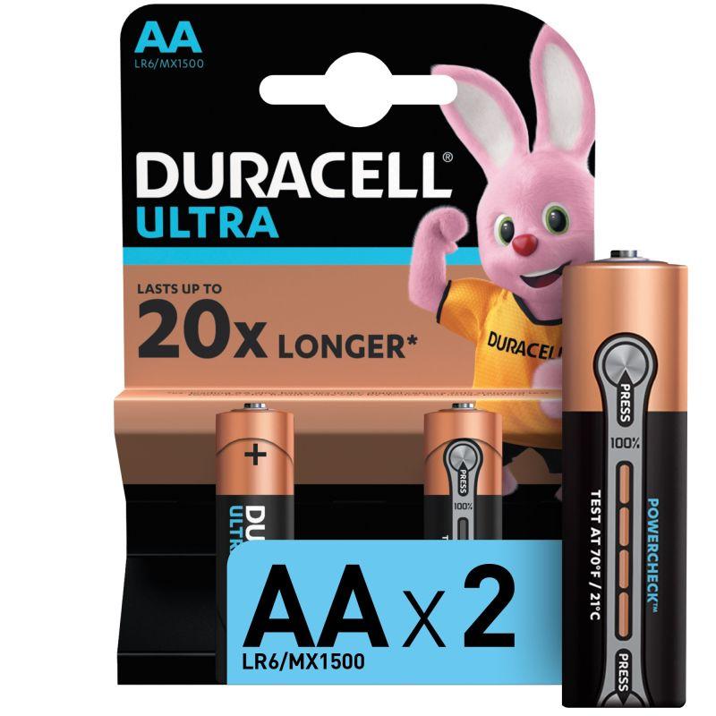 Элемент питания алкалиновый AA/LR6 LR6-2BL Ultra Power (блист.2шт) Duracell Б0038759