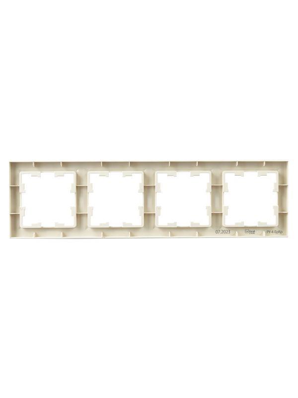 Рамка 4-м BRITE РУ-4-БрКр беж. IEK BR-M42-K10