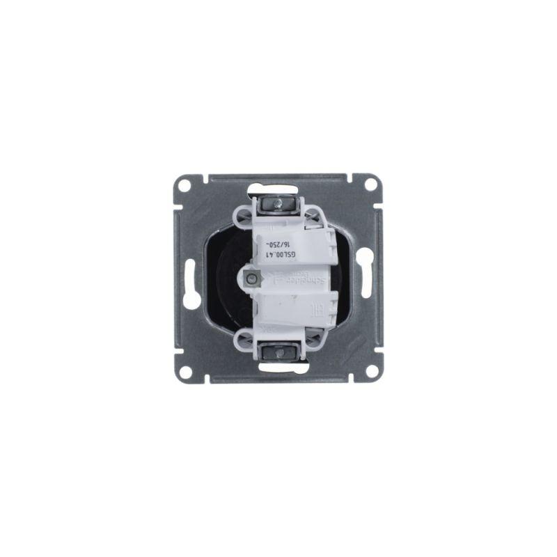 Розетка 1-м СП 1мод. Glossa 16А IP20 без заземл. механизм шоколад SE GSL000841