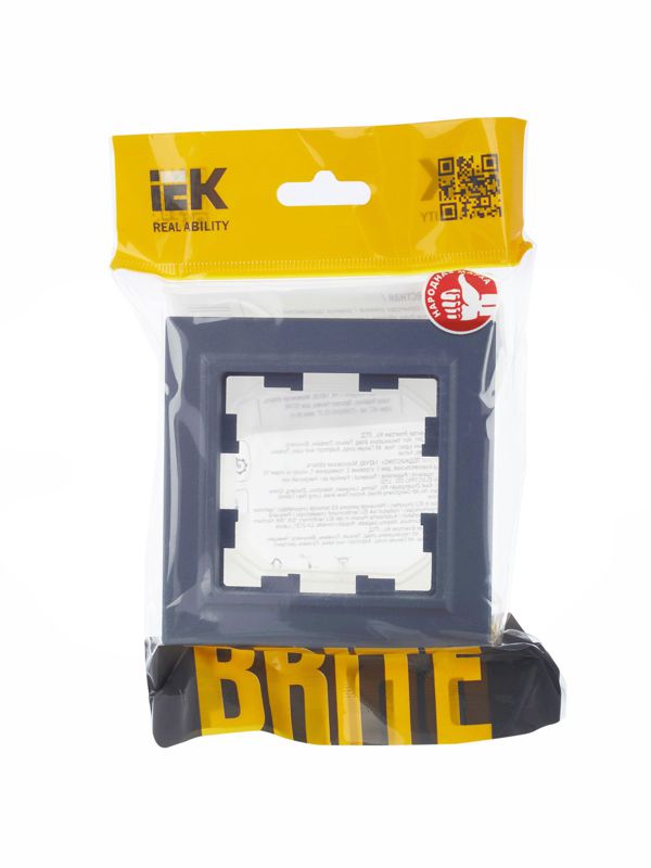 Рамка 1-м IP44 BRITE РУ-1-БрМ-44 маренго IEK BR-M12-44-K35