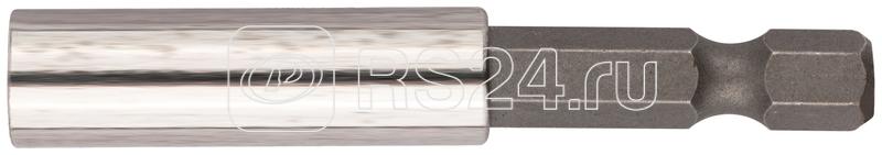 Адаптер для бит магнитный фиксатор хвостовик CrV сталь 60мм FIT 57604