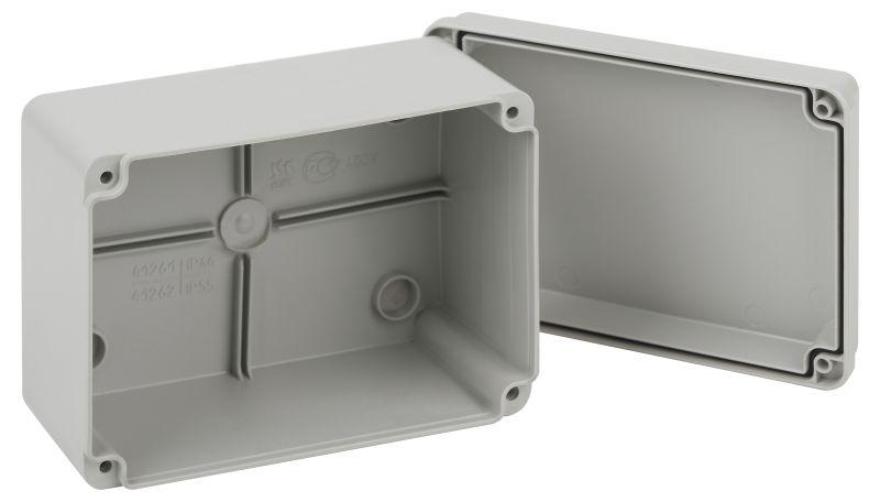 Коробка распаячная ОП 150х110х85мм приборная подъездная на винтах с гладкими стенками IP55 KORvp Эра Б0058943