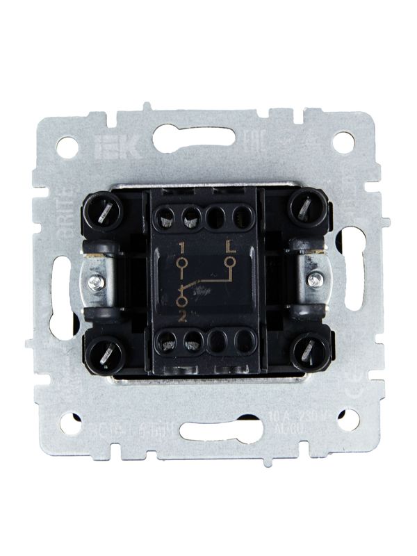 Выключатель проходной 1-кл. СП BRITE ВС10-1-6-БрЧ 10А механизм черн. IEK BR-V12-0-10-K02