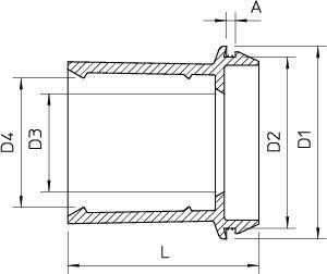 Уплотнение вставное для труб Т-серия d32/25-32 OBO 2011530