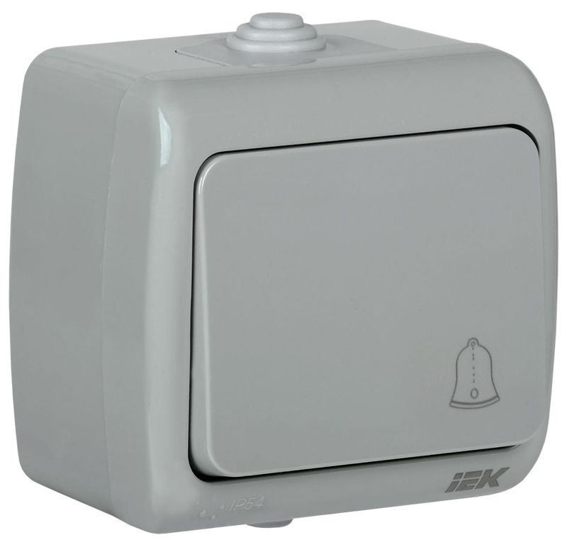 Выключатель кнопочный 1-кл. ОП AQUATIC ВС-20-1-3-А 10А IP54 GENERICA EVA14-K03-10-54