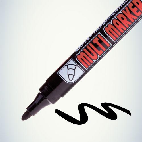 Маркер перманентный "Multi Marker" 3мм пулевидный черн. Crown Б0048239