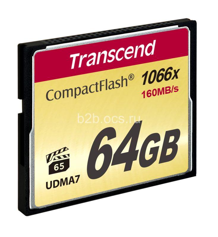 Карта памяти TS64GCF1000 64GB CompactFlash 1000x Transcend 1000501856