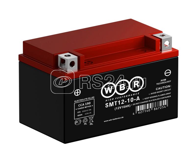 Аккумулятор стартерный 12В 10А.ч WBR SMT12-10-A WBR