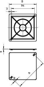 Крышка квадратная 210х210х2 UV 200 D OBO 2003252