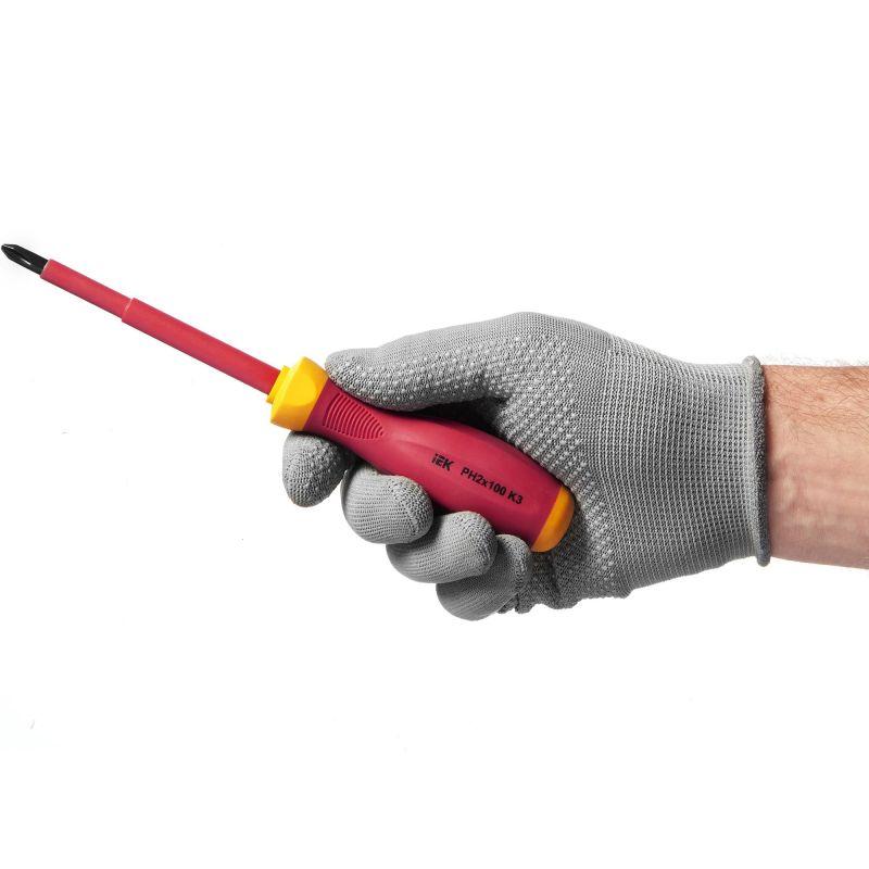 Отвертка диэлектрическая крестовая PH2х100 K3 1000В ARMA2L 3 IEK A2L3-SC30-K3-PH-20-100