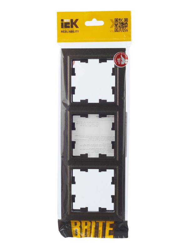 Рамка 3-м BRITE РУ-3-БрТБ бронза IEK BR-M32-K45