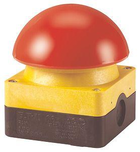 Выключатель 2п управлямый ногой или ладонью с фикс.; отмена фиксации вытягиванием колпачок красн.; корпус желт. FAK-R/V/KC02/IY EATON 256790
