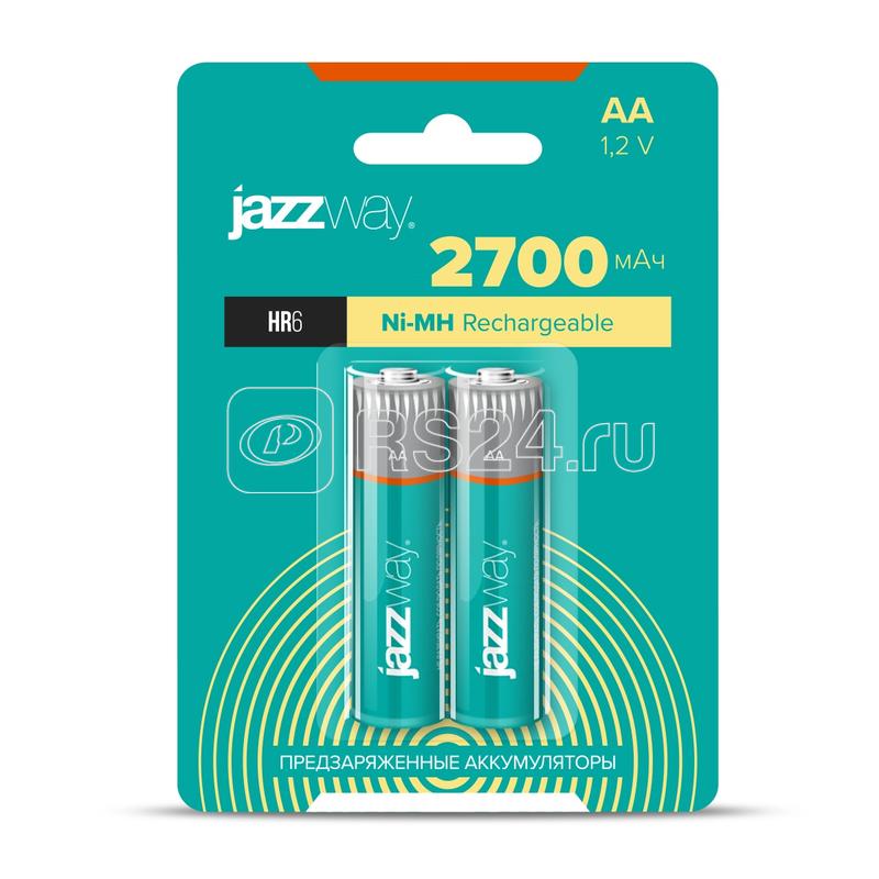 Аккумулятор AA/HR6 2700мА.ч NI-MH BL-2 предзаряжен. (блист.2шт) JazzWay 5007840 Аккумулятор AA/HR6 2700мА.ч NI-MH BL-2 предзаряжен. (блист.2шт) JazzWay 5007840