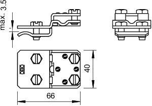 Зажим для проволоки фальцевый 274 CU OBO 5317479