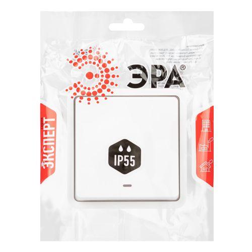 Выключатель Эксперт 11-1522-01 с подсветкой IP55 10АХ-250В СУ бел. Эра Б0063279