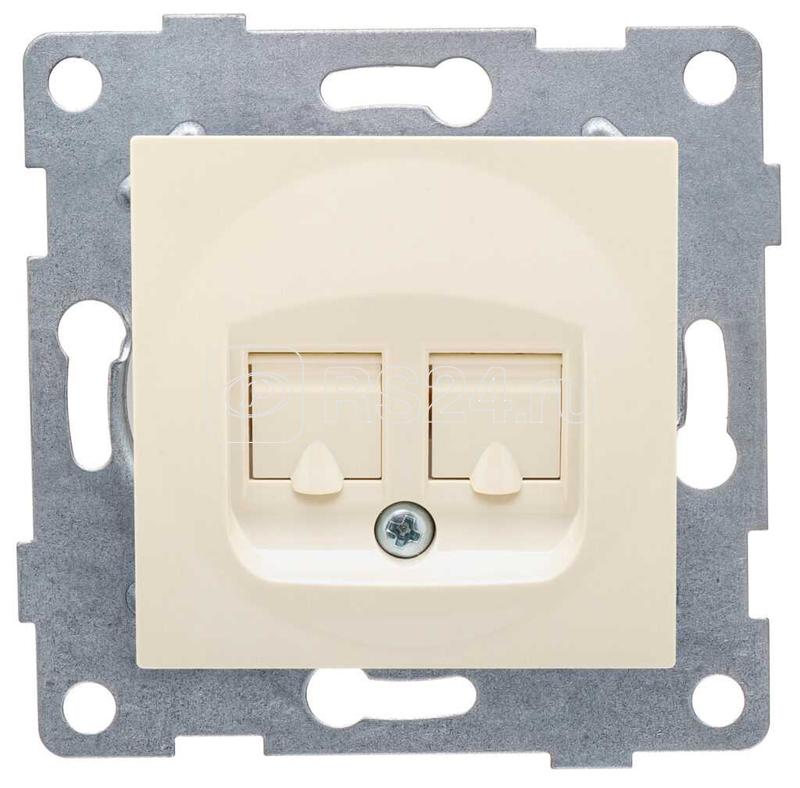 Розетка телефонная 2-м СП Ugra RJ12 механизм беж. GUSI С11Т2-003