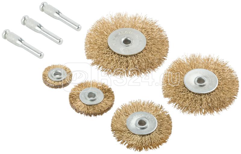 Корщетки со штифтом (колеса 25/38/50/63/75мм) (уп.5шт) MOS 38570М