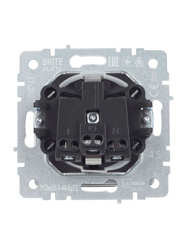 Розетка BRITE РСбш10-3-44-БрТБ 16А IP44 с заземл. защ. шторки с крышкой механизм бронза IEK BR-R16-16-44-K45
