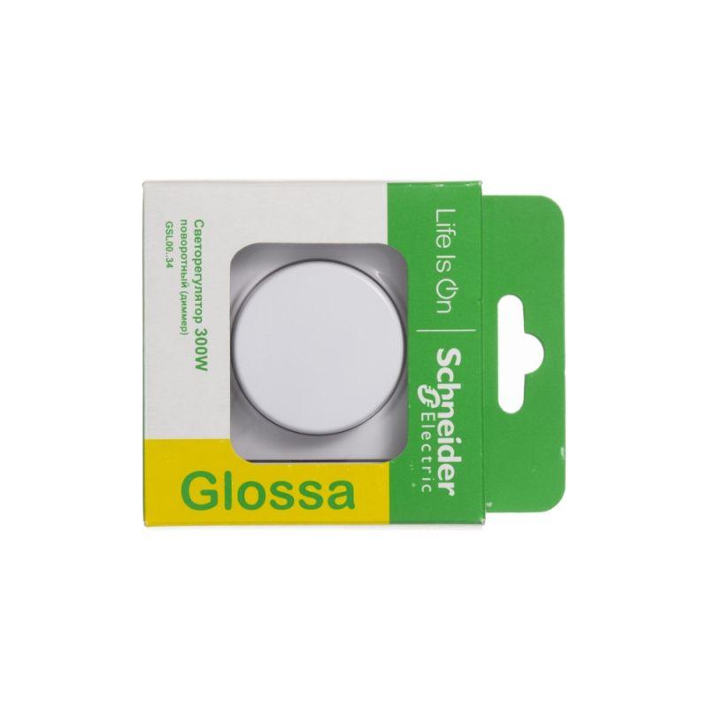Светорегулятор (диммер) СП Glossa 300Вт поворот. в сборе бел. SchE GSL000134