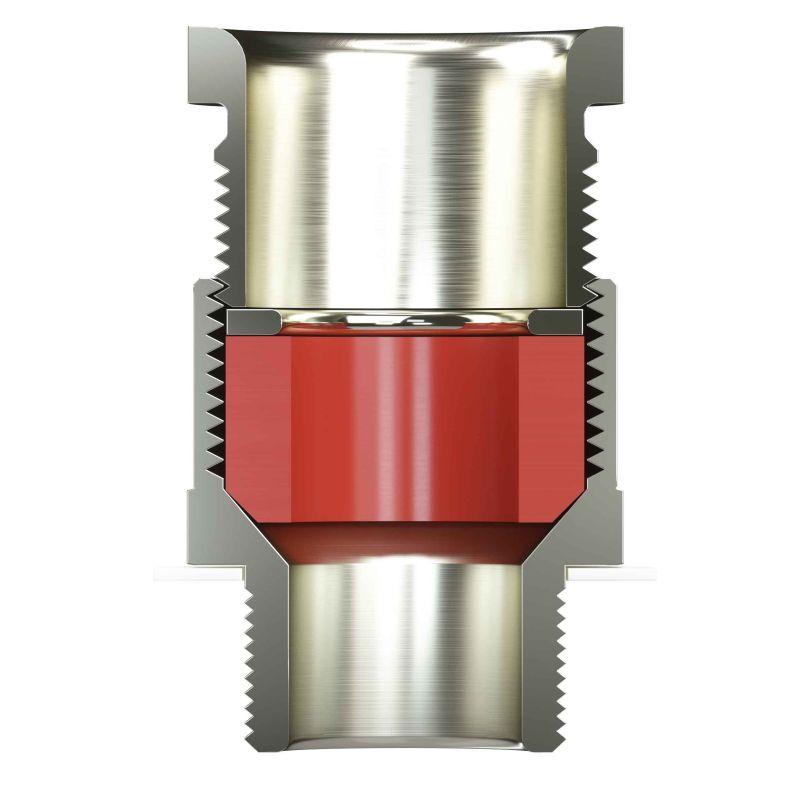 Ввод кабельный серии КН для небронир. кабеля М90х2 d70.8-79мм никелированная латунь IP66/IP68 DKC KH91MHK