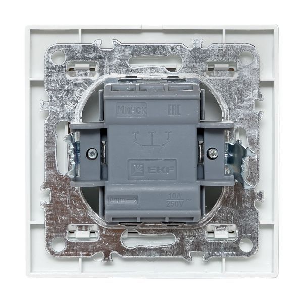 Переключатель проходной 1-кл. СП Минск 10А IP20 бел. Basic EKF ERV10-025-10