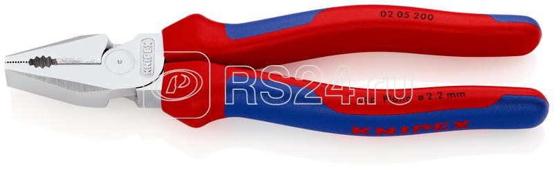 Плоскогубцы комбинированные особой мощности L-200мм хром. Knipex KN-0205200 Плоскогубцы комбинированные особой мощности L-200мм хром. Knipex KN-0205200