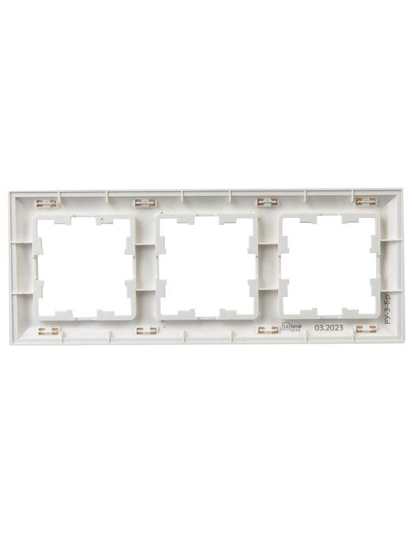 Рамка 3-м BRITE РУ-3-Бр бел./бел. IEK BR-M32-12-K01