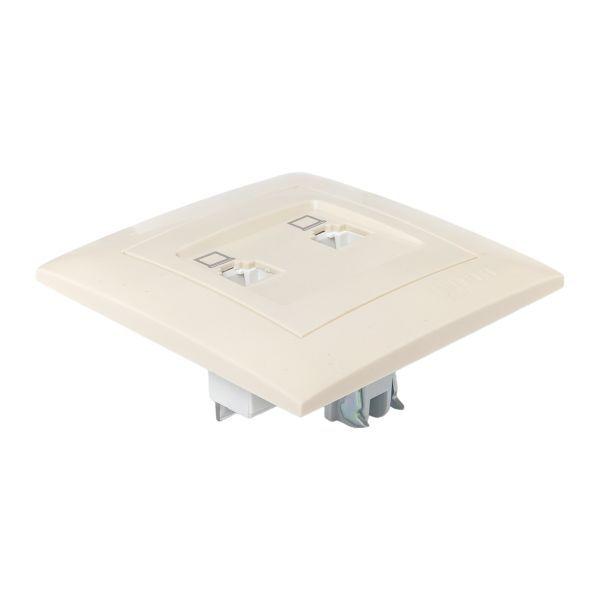 Розетка компьютерная 2-м СП Валенсия RJ45 крем. PROxima EKF EWK02-035-20