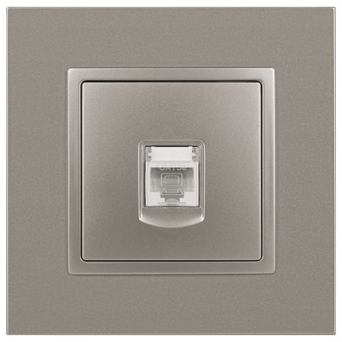 Розетка компьютерная Elegance 14-3107-16 RJ45 титан Эра Б0065764