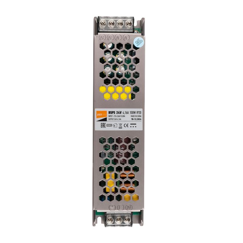 Блок питания для светодиодной ленты 100Вт 4.16А 24В IP20 BSPS метал. Pro JazzWay 5015555