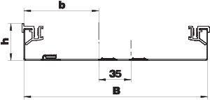 Кабель-канал напольный 150х40 L2400 сталь AIKU 15040 оцинк. OBO 7404700