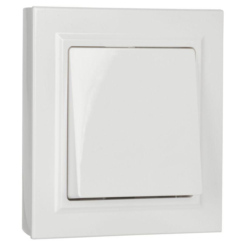 Выключатель 1-кл. СП BRITE ВСР10-1-0-БрБ 10А в сборе бел. IEK BR-V10-0-10-K01-F