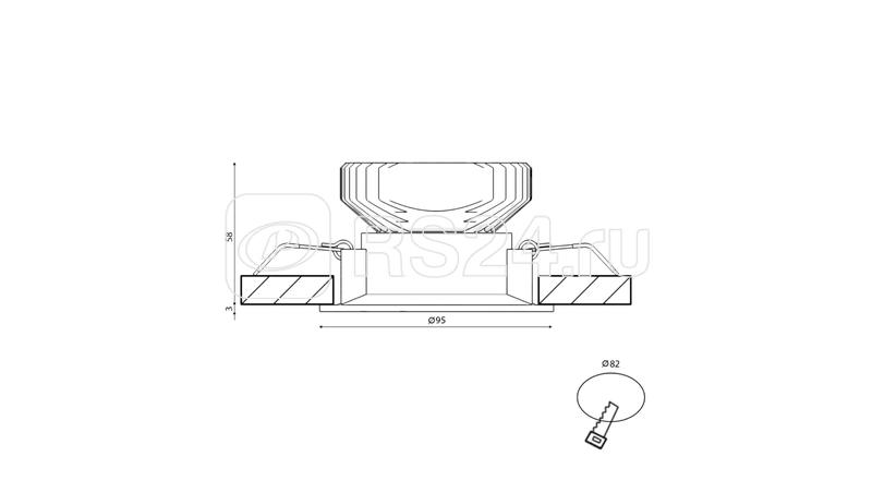 Корпус светильника COMBO-43-WH IP20 потолочн. встраив. бел. SWG PRO 00-00004184
