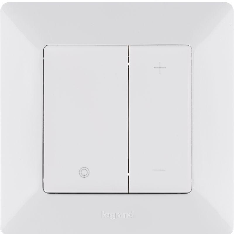 Механизм светорегулятора кнопочного Valena Life 400Вт универс. без нейтрали с лицев. панелью бел. Leg 752462