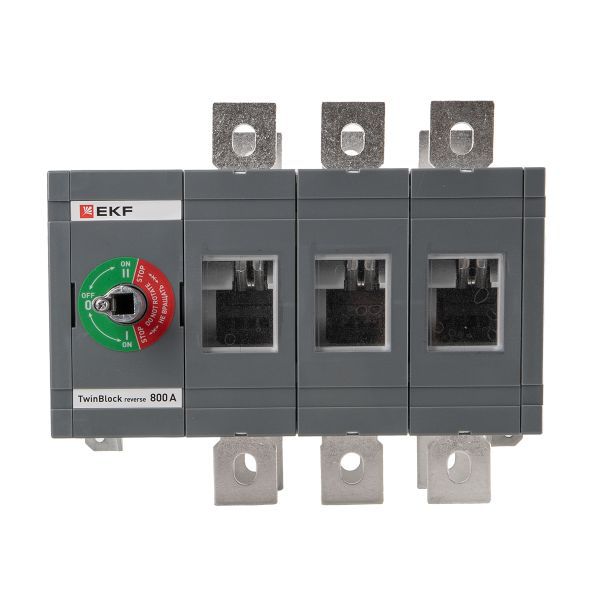 Рубильник 3п 800А реверсивный без рукоятки управления TwinBlock EKF tb-s-800-3p-rev