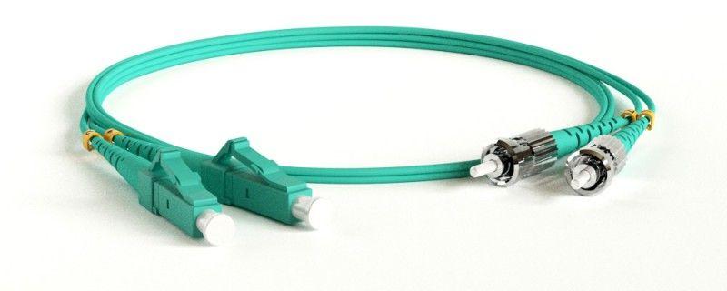 Патч-корд FC-D2-503-LC/PR-ST/PR-H-15M-LSZH-AQ волоконно-оптический (шнур) MM50/125(OM3) LC-ST duplex LSZH 15м Hyperline 247710