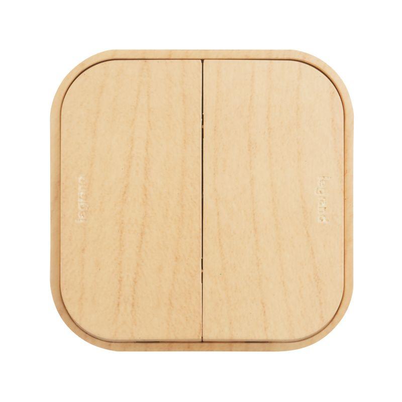 Выключатель 2-кл. ОП Quteo 10А IP20 10AX дерево IEK 782262