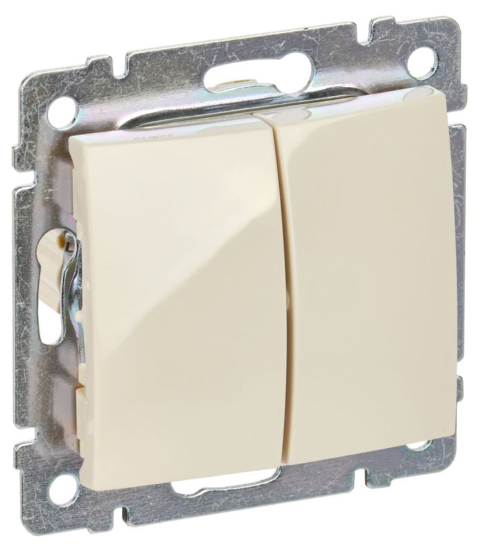 Выключатель 2-кл. СП Valena 10А IP31 механизм сл. кость (DIY-упак.) IEK 695605