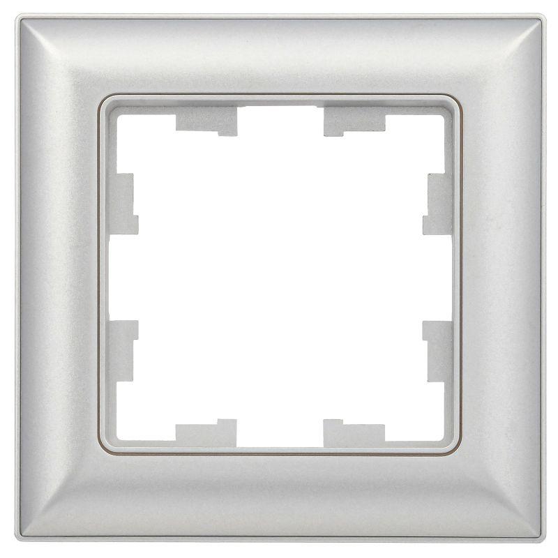 Рамка 1-м BRITE РУ-1-Бр алюм./алюм. IEK BR-M12-12-K47