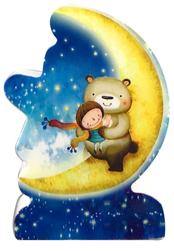 Светильник светодиодный NL-238 "Месяц" 220В ночник с выкл. син. Camelion 13813