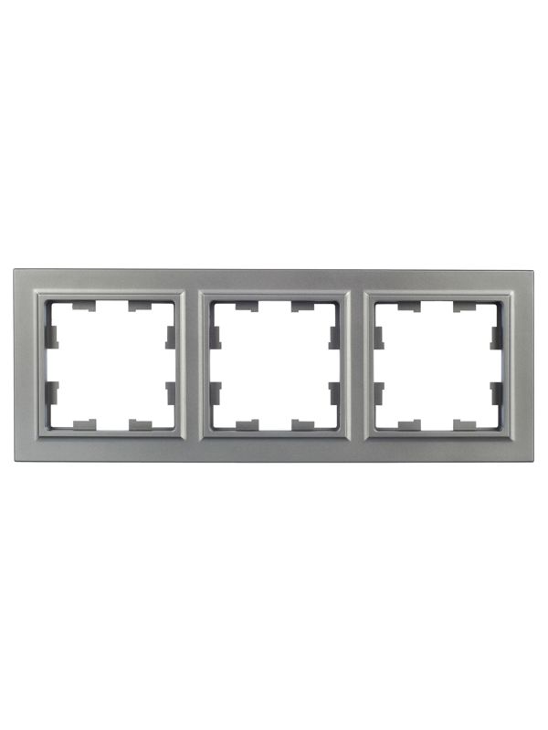 Рамка 3-м BRITE РУ-3-БрС сталь IEK BR-M32-K46